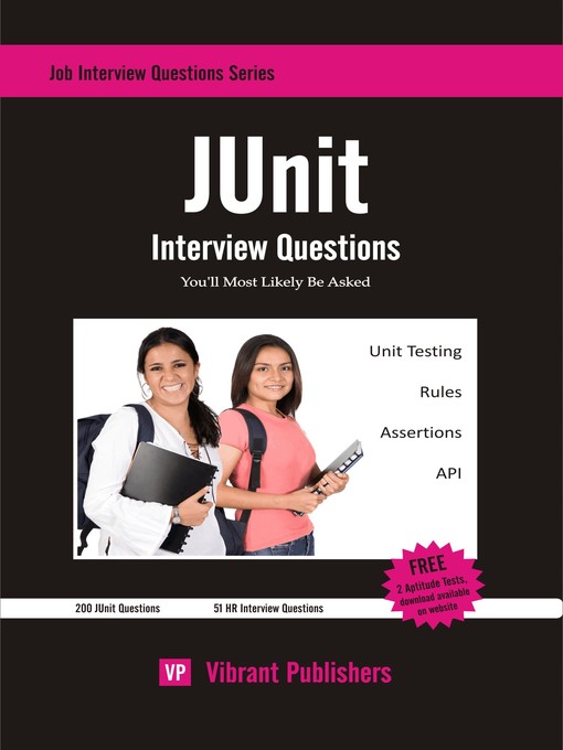 Title details for JUnit Interview Questions You'll Most Likely Be Asked by Vibrant Publishers - Available